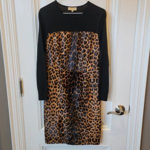 Ports Vintage Ponyhair Leopard Print Dress